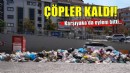 İzmir'in Karşıyaka ilçesinde vatandaşlardan biriken çöplere tepki