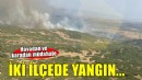 İzmir'in iki ilçesinde orman yangını...
