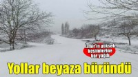 İzmir'in yüksek kesimleri beyaza büründü