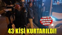 İzmir’de göçmen botu yarı batık halde bulundu! 43 kişi kurtarıldı...