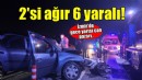 İzmir’de iki otomobil çarpıştı: 2’si ağır 6 yaralı