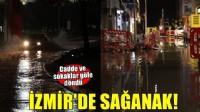 İzmir’de sağanak yağış sürüyor! Cadde ve sokaklar göle döndü