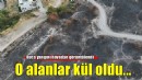 İzmir’de yerleşim yerlerinin çevresinde yanan alanlar dronla görüntülendi