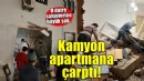 Kamyon 4 katlı apartmanın giriş katına çarptı!
