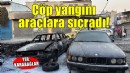 Karabağlar'da çöp yangınında 6 araç küle döndü