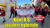 Karşıyaka'da 7 aydır maaş alamayan işçiler eylemde