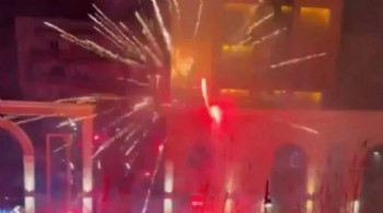 Kosova'da A Milli Futbol Takımı'nın kaldığı otelin yakınında havai fişek atan 2 kişi gözaltına alındı