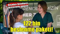Kuşadası'nda öğrencilere 122 bin beslenme paketi!