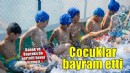Mahalleye havuz geldi, çocuklar bayram etti