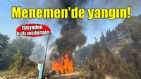 Menemen'de yangına hızlı müdahale