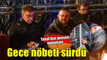 Meslek Fabrikası önünde gece nöbeti