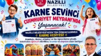 Nazilli Belediyesi'nden öğrencilere karne hediyesi