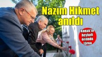 Nazım Hikmet Konak’ta heykeli başında anıldı