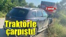 Ödemiş'te traktörle çarpışan otomobildeki 2 kişi yaralandı