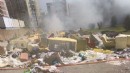 Örnekköy'de kablo ve hurda yangını
