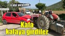 Otomobille traktör çarpıştı: 4 yaralı