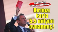 Özel'den Göztepe maçı için flaş iddia... 'Kırmızı karta 5.5 milyon oynanmış'