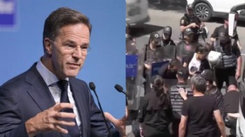 Rutte 'protesto edilmeli' demişti, NATO protestosuna polis müdahalesi