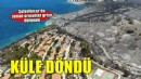 Seferihisar'da yeşil alanlar, yangın sonrası gri renge büründü