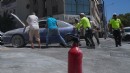 Seyir halindeyken yanan otomobilde hasar oluştu