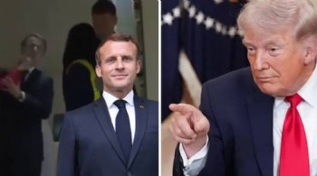 Trump eşi üzerinden alay etti, Macron isyan etti!