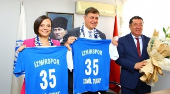 Tugay ve Kınay'dan İzmirspor'a ziyaret...