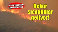 Uzmanlardan 'sıcaklık' ve 'orman yangını' uyarısı