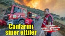Yangınları söndürmek için canlarını siper ettiler