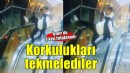 Yaya üst geçidinin korkuluklarına tekme ve yumruklu saldırı