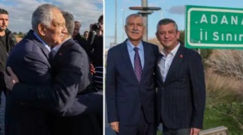 Zeydan Karalar, Özgür Özel'i Adana il sınırında karşıladı