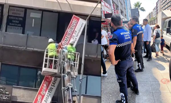 Basmane'deki Arapça tabelalar sökülüyor!