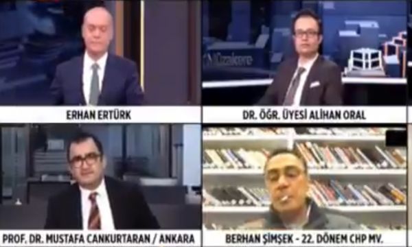 Berhan Şimşek canlı yayında sigara yaktı!
