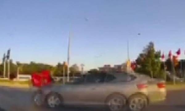 Kuryenin öldüğü kaza kamerada